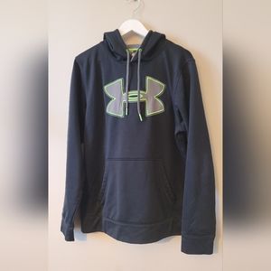 Under Armour X Storm Hoodie - black - polyester medium vibrant green logo